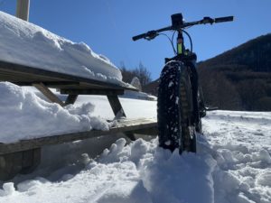 Pedaling on the snow with FAT Bikes and Electric Mountain Bikes gallery